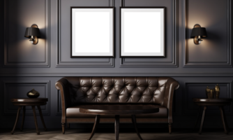 Revolutionize your decor with AI generated double picture frames. png