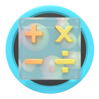 calculadora botón de 3d icono png