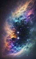 Abstract background, wallpaper that mimics the texture of a nebula in space. AI genareted photo