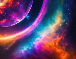 Abstract background that mimics the texture of a nebula in space. AI genareted photo