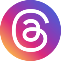 Threads social media logo icon png
