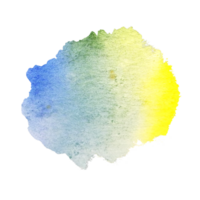 aquarelle La peinture brosse main tiré sur papier pastel rose Jaune et bleu Contexte png. png