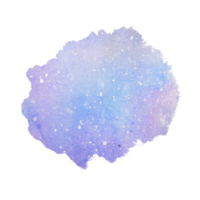 watercolor painting brush hand drawn on paper pastel purple and blue galaxy background png. png