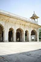 Architectural details of Lal Qila - Red Fort situated in Old Delhi, India, View inside Delhi Red Fort the famous Indian landmarks photo