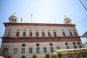Gurudwara Sis Ganj Sahib is one of the nine historical Gurdwaras in Old Delhi in India, Sheesh Ganj Gurudwara in Chandni Chowk, opposite Red Fort in Old Delhi India photo