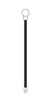 Cane for walking flat monochrome isolated vector object. Editable black and white line art drawing. Simple outline spot illustration for web graphic design