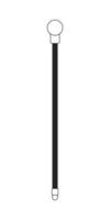 Cane for walking flat monochrome isolated vector object. Editable black and white line art drawing. Simple outline spot illustration for web graphic design