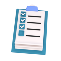 3d white clipboard icon task management todo check list isolated transparent png. Work project plan concept, fast checklist, posting plan. productivity checklist png