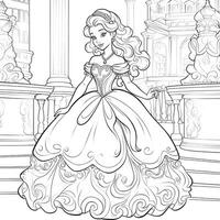 Princess Coloring Page photo