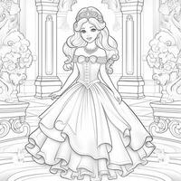 Princess Coloring Page photo