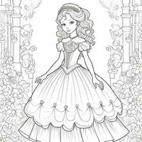 Princess Coloring Page photo