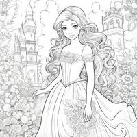 Princess Coloring Page photo