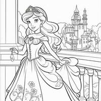 Princess Coloring Page photo