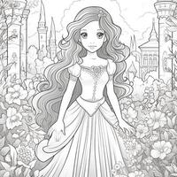 Princess Coloring Page photo