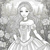 Princess Coloring Page photo