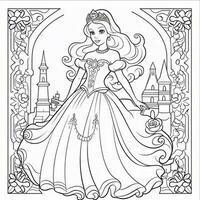 Princess Coloring Page photo