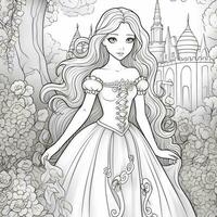 Princess Coloring Page photo