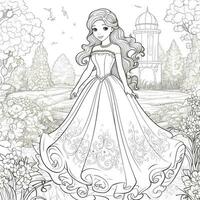 Princess Coloring Page photo