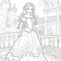 Princess Coloring Page photo