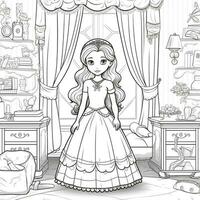 Princess Coloring Page photo