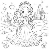 Princess Coloring Page photo