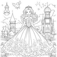 Princess Coloring Page photo