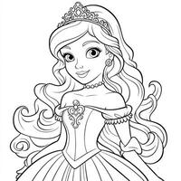 Princess Coloring Page photo