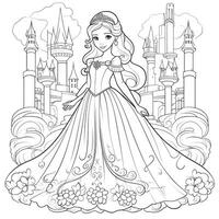 Princess Coloring Page photo