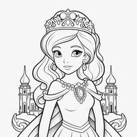 Princess Coloring Page photo