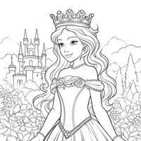 Princess Coloring Page photo