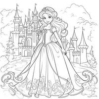 Princess Coloring Page photo