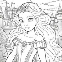 Princess Coloring Page photo