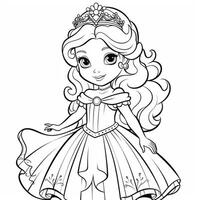 Princess Coloring Page photo