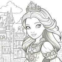 Princess Coloring Page photo