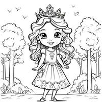 Princess Coloring Page photo