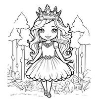 Princess Coloring Page photo