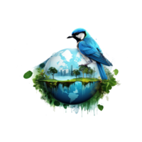 blue earth world wildlife day ai generated png