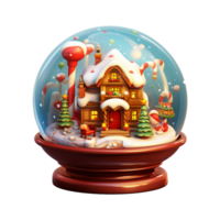 cartoon style christmas glob free ai generated png