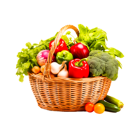 fresh vegetibal in basket ai generated png