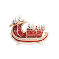 christmas sleigh ai generated png