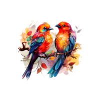 colourful bird ai generated png