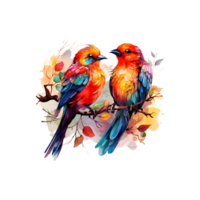 bunt Vogel ai generiert png