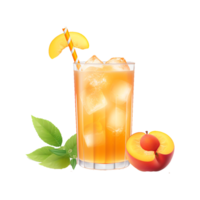 melocotón Fresco jugo ai generado png