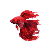 magnifique rouge battre poisson ai généré png