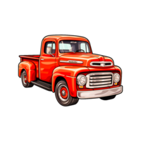 cool red truck pickup ai generated png