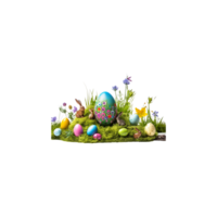 easter eggs hunt ai generated png