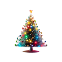 christmas tree light ai generated png