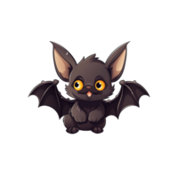 cute cartoon bat ai generated png