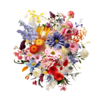 busket of flower ai generated png