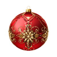 red christmas ball png ai generated